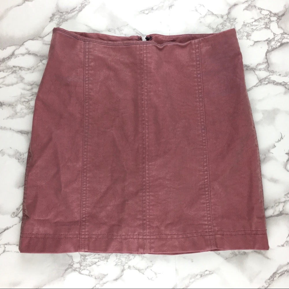 Free People Modern Femme Faux Leather Skirt Size 2